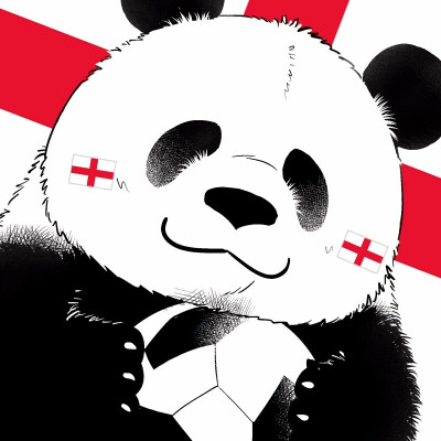 ⚽世界杯系列头像
英格兰球迷-奇思（熊猫名字）
指路微博:漫画无聊的冰块