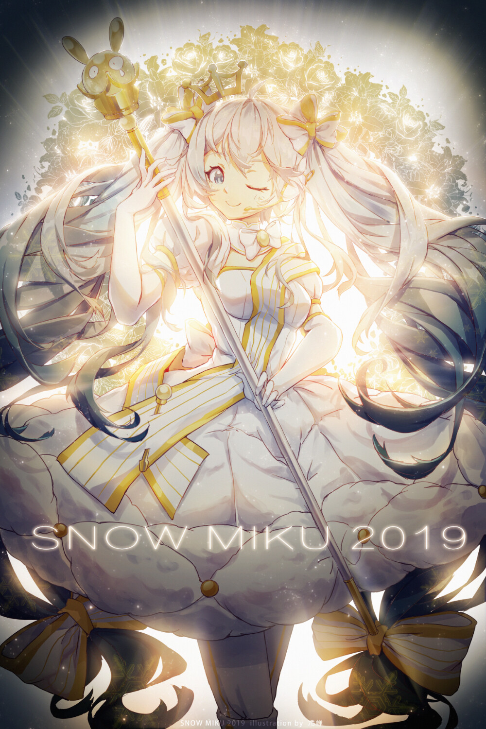 VOCALOID 初音未来 雪未来2019 绘师：冷蝉（pixiv id=5042278） 本作品pixiv id=69301165