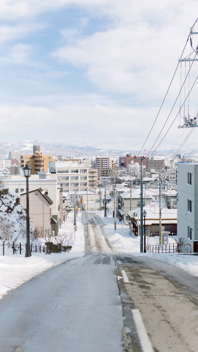 锁屏 壁纸 北海道 雪景