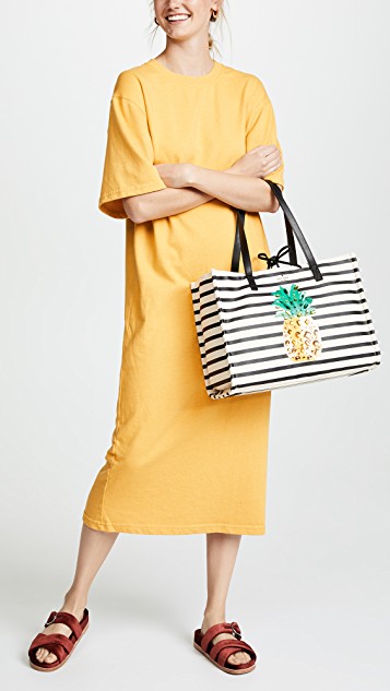 Kate Spade 纽约 帆布菠萝 Mega Sam 手提袋