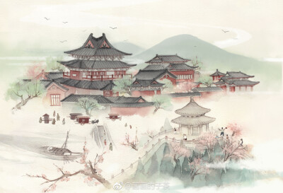 〔 古风素材 〕作者' 画画的子茶