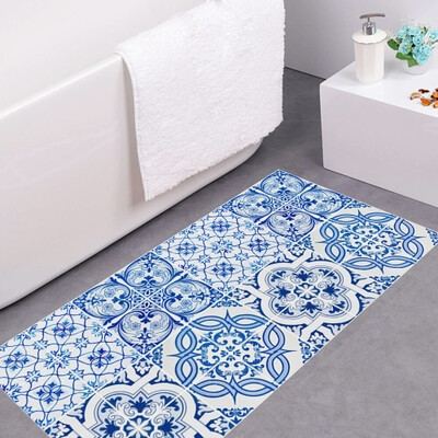 Funlife|蓝色青花瓷新中式瓷砖地板贴卫生间防水防滑60*120cm1块