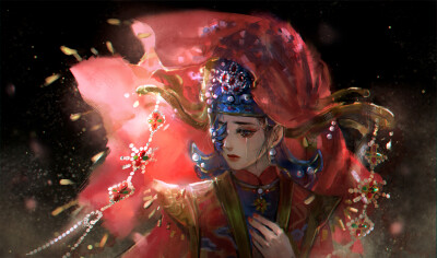 古风美人。画师：壳中蝎