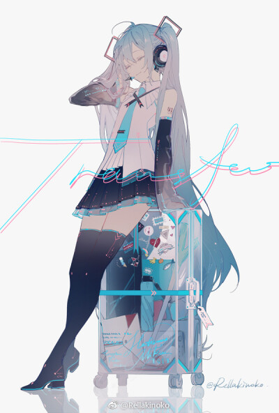 初音，少女
带作者水印