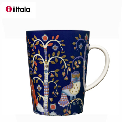 Iittala Taika魔幻森林 蓝色陶瓷马克杯牛奶咖啡水奶茶杯 1012452