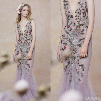 Details | Marchesa Resort 2019～古典油画中的女主角穿上梦幻飘逸的仙裙，糅合出一幅早春的浪漫图景～ ​