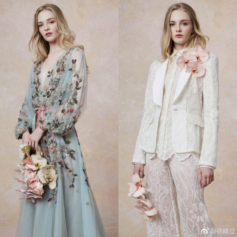 Details | Marchesa Resort 2019～古典油画中的女主角穿上梦幻飘逸的仙裙，糅合出一幅早春的浪漫图景～ ​