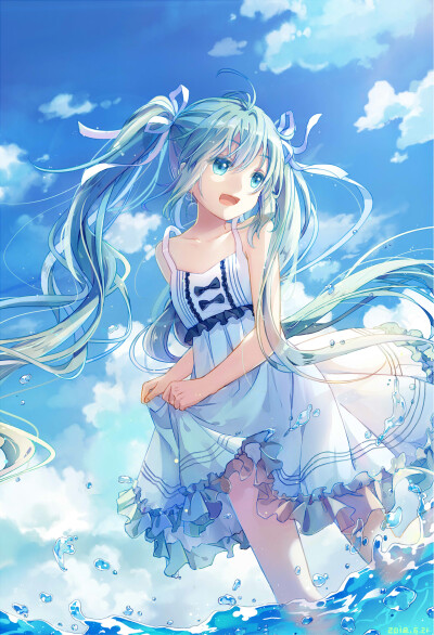 VOCALOID 初音未来 绘师：不羁（pixiv id=5088043）本作品pixiv id=69339211