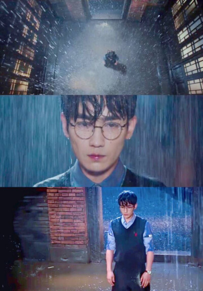 沈美人 淋雨 心疼啊