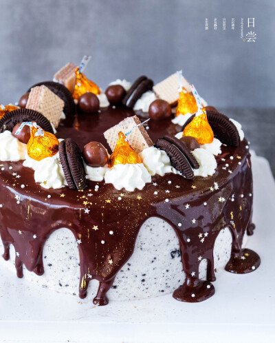 给自己做了个做作的生日蛋糕