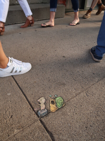 David Zinn｜粉笔