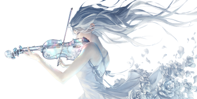 Girl with Violin Render by Princess-of-Thorn