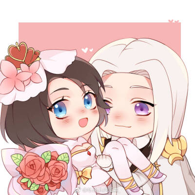 小乔 周瑜
画师：东南北西瓜霜
微博