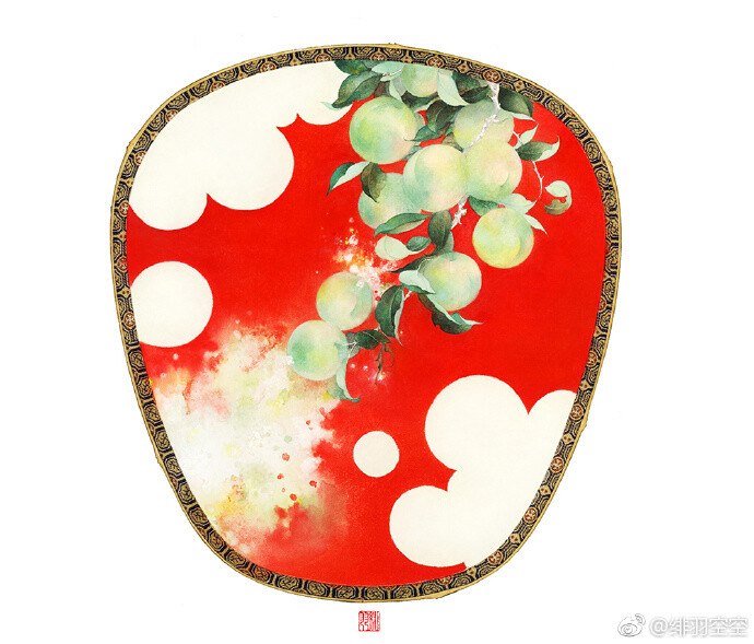 凉风有信扇子竟然凑够九宫格了真是令人吃鲸，今年画团扇比较多，有的画完没来得及留底就送人了 ​​​​