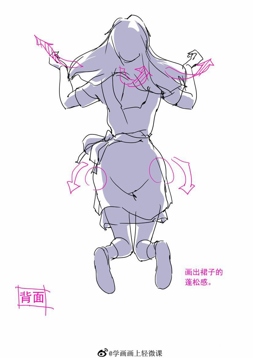 裙子 裤子动态画法 