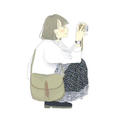 日式插画 服装设计 时尚插画
女生