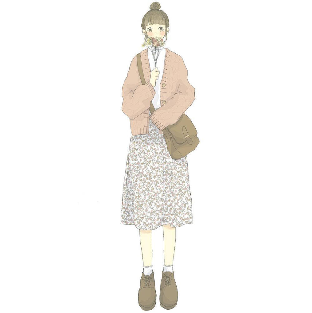 日式插画 服装设计 时尚插画
女生