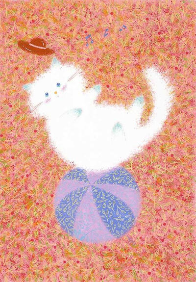 暖萌的猫咪插画 画师内海とも子作品