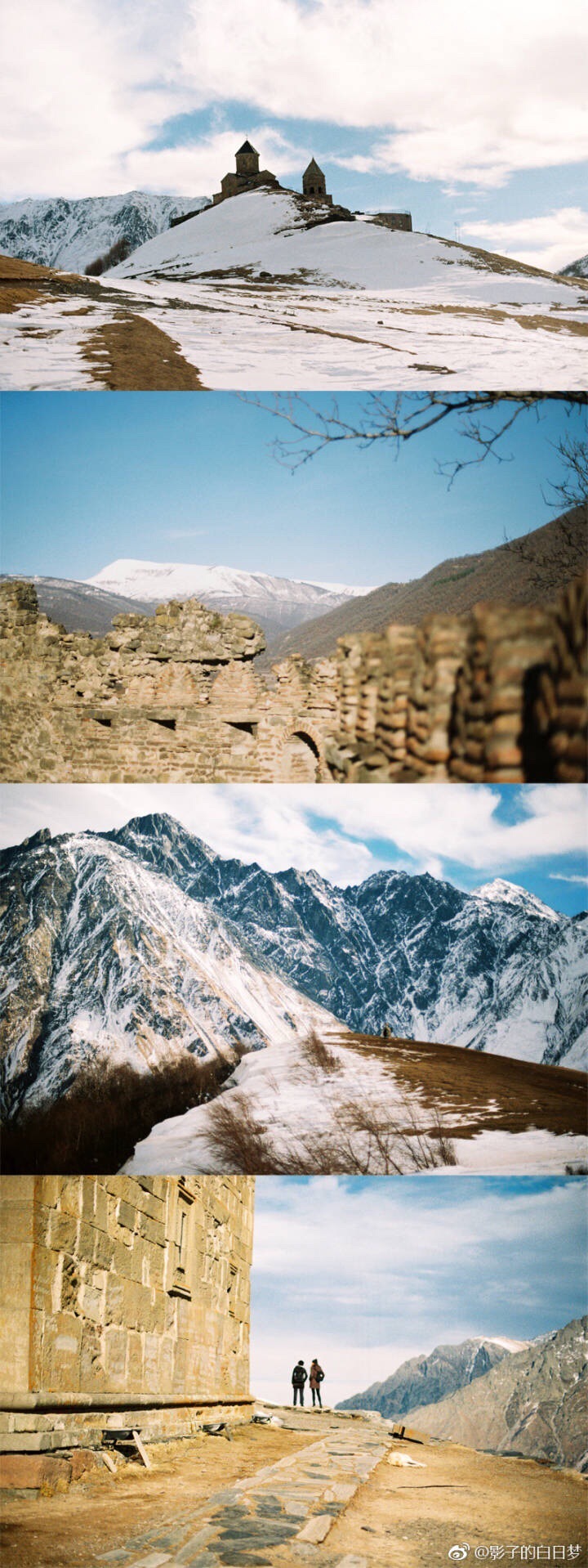 去年12月的格鲁吉亚旅行，最让我梦回百次的地方就是卡兹别克的雪山。作者：@影子的白日梦 ?胶片复兴 ?