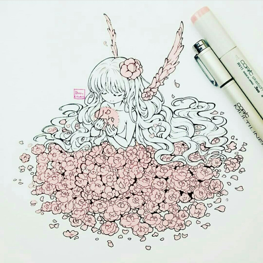 动漫 插画 马克笔