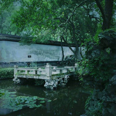 空齋數點黃梅雨，添得芭蕉綠滿庭。湖州南潯小蓮庄 ????