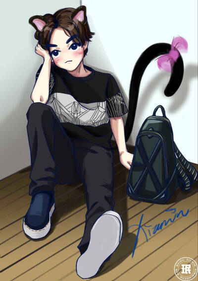 EXO金珉锡手绘动漫XIUMIN 微博：ordinary_sanha