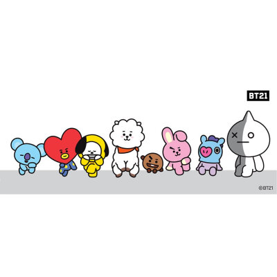 BT21
Van Koya RJ Shooky Mang Chimmy TATA Cooky
