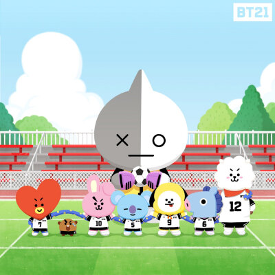 BT21
Van Koya RJ Shooky Mang Chimmy TATA Cooky
