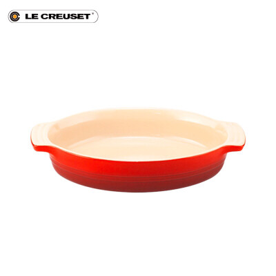 法国 LE CREUSET 酷彩 瓷器 椭圆形烤盘 烘焙 下午茶 28cm