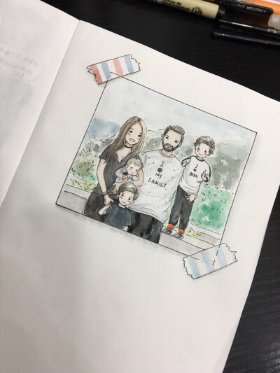 幸福的梅西一家～(^з^)