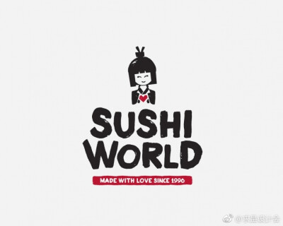 Sushi World寿司餐厅品牌形象设计。#求是爱设计# ?