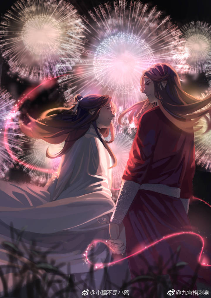 天官赐福
“三千长明灯，只求你一世....”
“什么呀？”
“平安喜乐。”