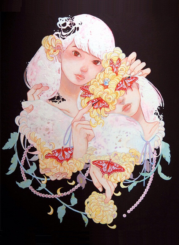 日本插画家米満彩子yonemitsu ayako 唯美少女插画