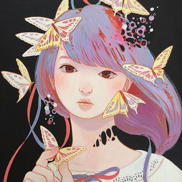 日本插画家米満彩子yonemitsu ayako 唯美少女插画