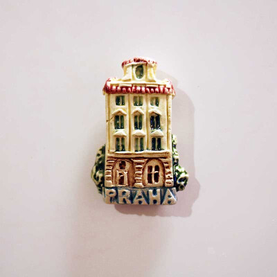 捷克 | 布拉格波西米亚大楼02手工陶瓷冰箱贴旅行纪念伴手礼小号