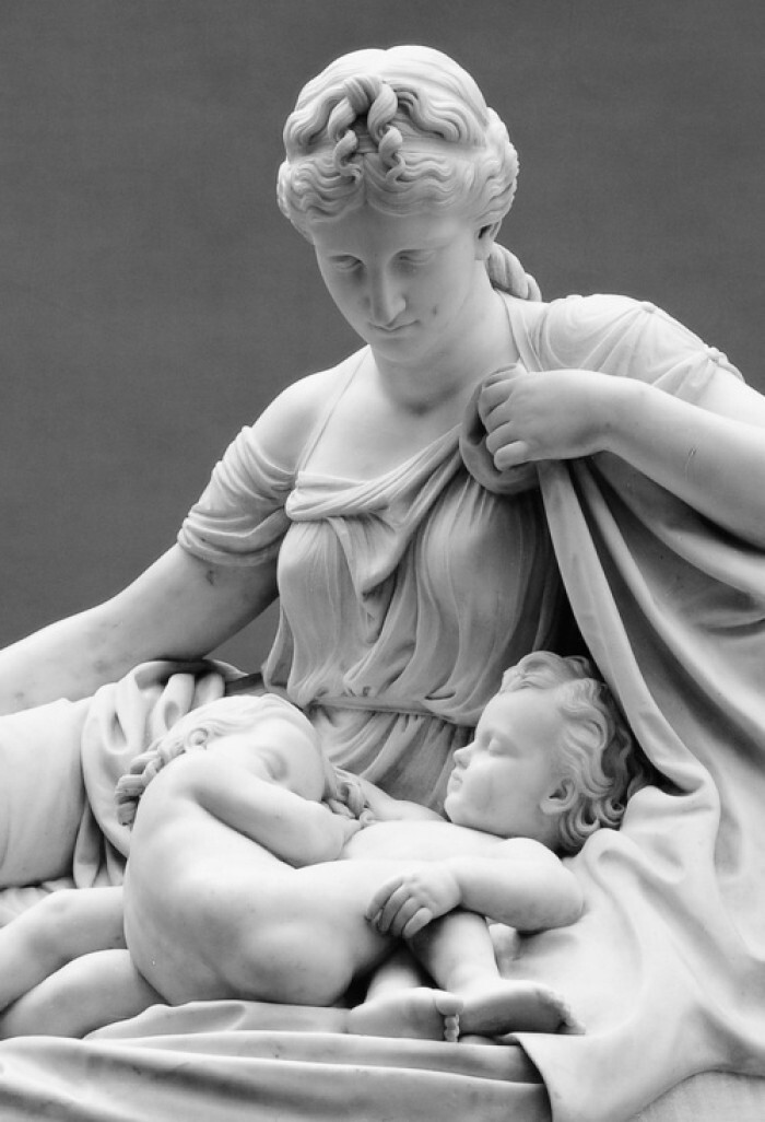 William Henry Rinehart - Latona and her children Apollo and Diana 1874