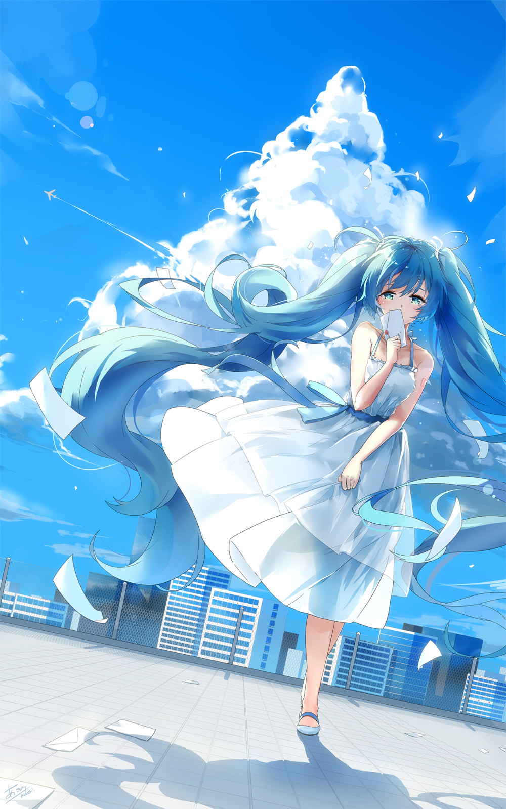 VOCALOID 初音未来 绘师：あさひ（pixiv id=7640889）本作品pixiv id=69460932