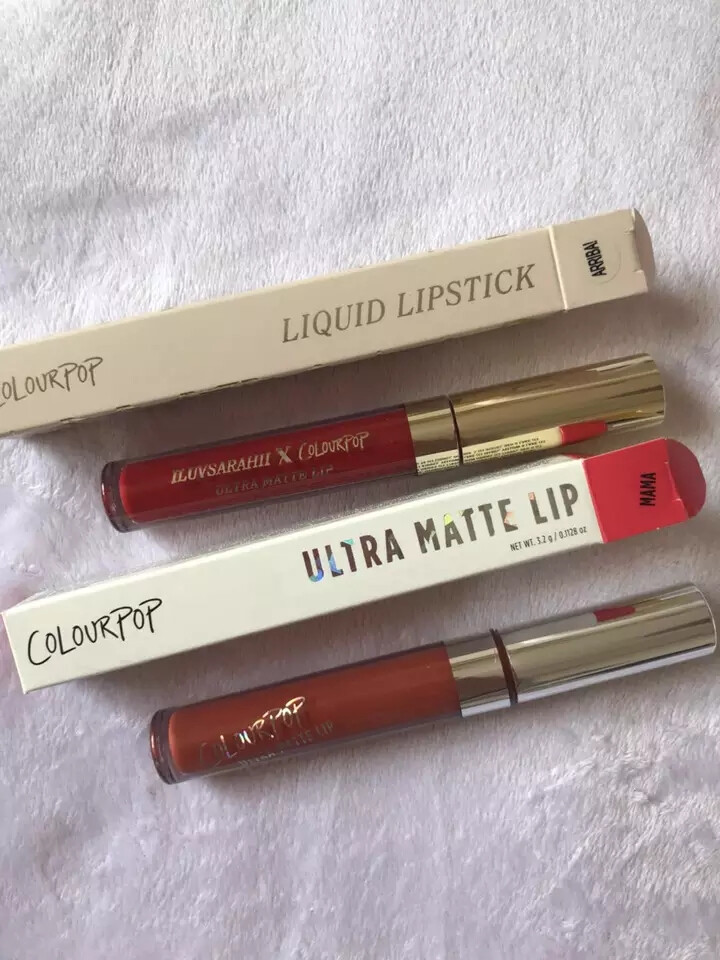 colourpop唇釉～arriba好好看(｡･ω･｡)ﾉ♡很喜欢哑光正红呢(o´艸`)