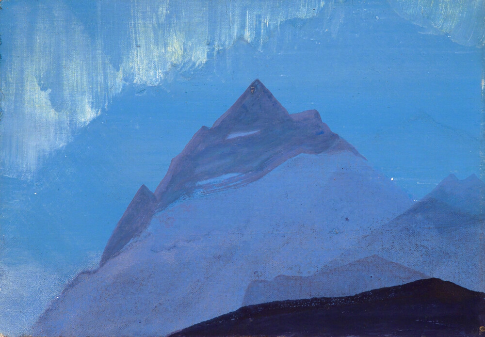 每个人都是一座孤独的山。作者： Nicholas Roerich ​