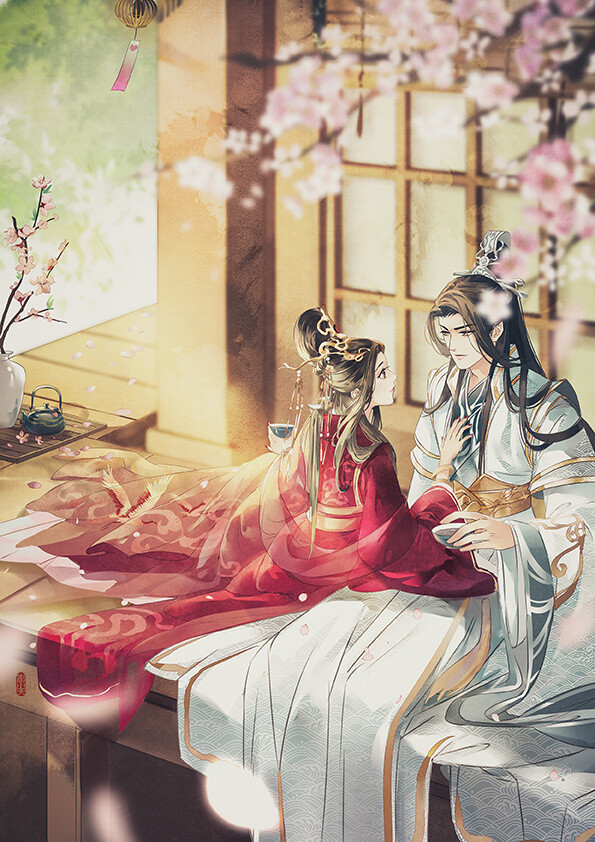 （古风情侣）绘师：郭小天