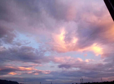 天空 夏天 夕阳 火烧云