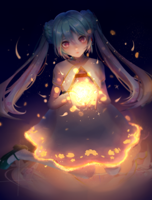 VOCALOID 初音未来 绘师：一个石头月饼@月饼（pixiv id=12983099）本作品pixiv id=69512563