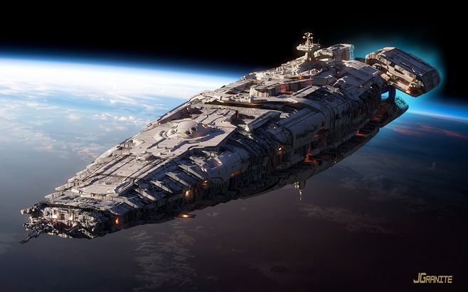 Battlecruiser concept, James Grant : Built in zbrush. 1.7 million polys.