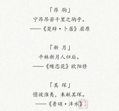 名字 诗经 古风