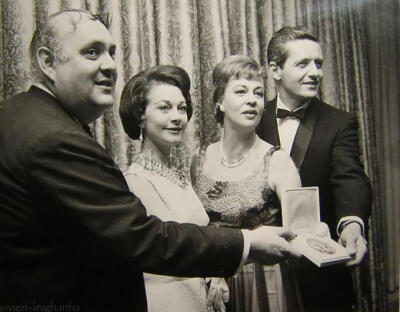 Here are Tony award winners! From left, Zero Mostel, Vivien Leigh, Uta Hagen and Arthur Hill pose with their medallions presented by the American Theater Wing during the Tony Awards in New York City o…