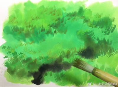 怎样画出草坪的层次?八步