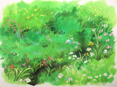 怎样画出草坪的层次?八步