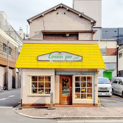 钢笔淡彩小店 素材