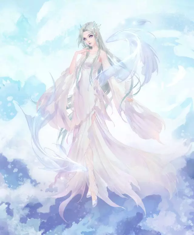 月下珠泪
珠馆冯夷室，灵鲛信所潜。
幽闲云碧牖，滉漾水精帘。
