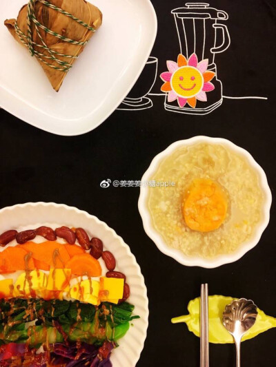 #美食每刻#周五，早上好！今日早餐：沙拉，小米红薯粥，粽子
#三穷三富过到老，十年兴败谁知晓，谁人背后无人说，谁人背后不说人！什么是真，什么是假，喜我者，我惜之，嫌我者，我弃之。也许你很牛，但我未必看的…